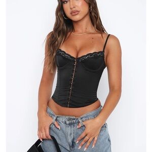 WHITE FOX BOUTIQUE Pour It Up Bustier Black